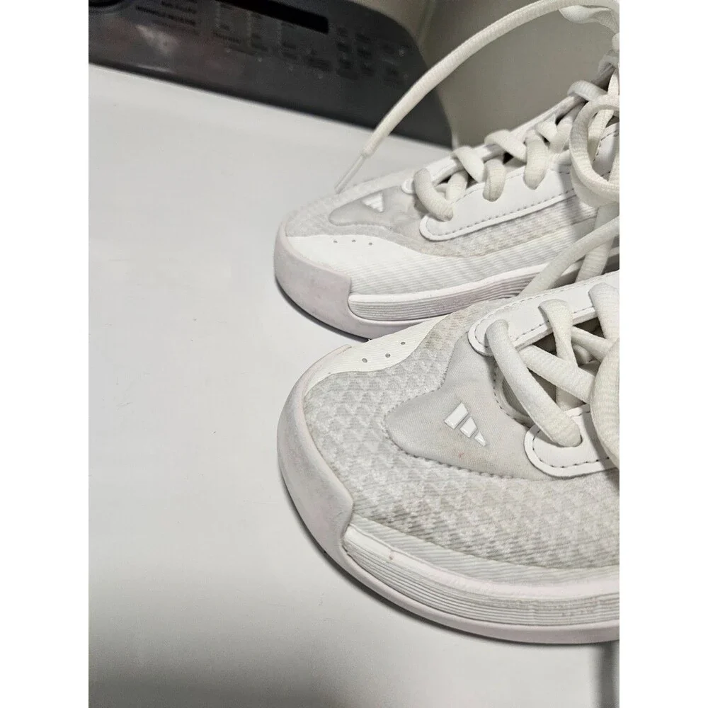 Adidas Womens Exhibit Select IG6627 White Basketball Shoes Sneakers Size 7